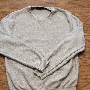 Banana Republic 100% Cotton Sweater M Medium Gray/ Tan